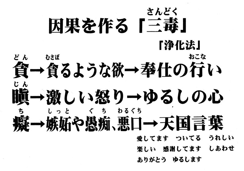 因果を作る『三毒』と浄化方法